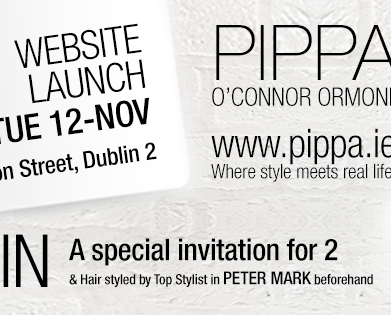 WIN Special Invitation for 2 to Launch of www.pippa.ie