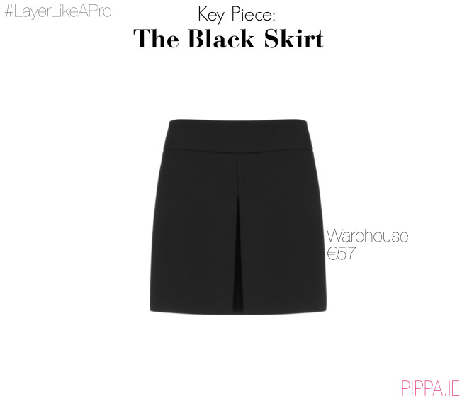 the black skirt