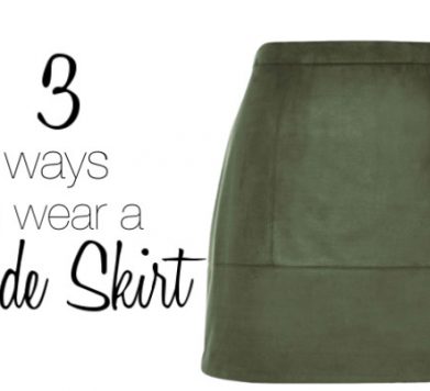 3 Ways to Wear a Suede Skirt